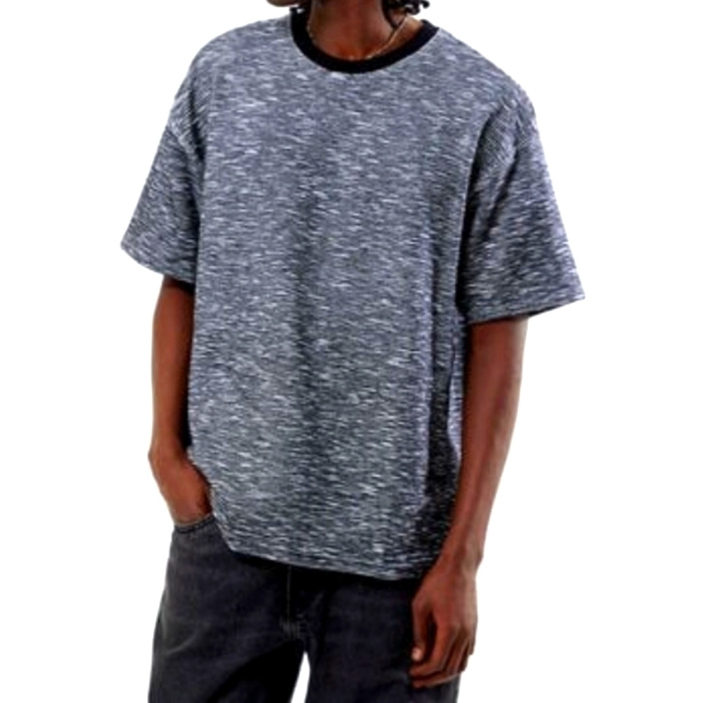 PacSun black and white slub striped oversized t shirt